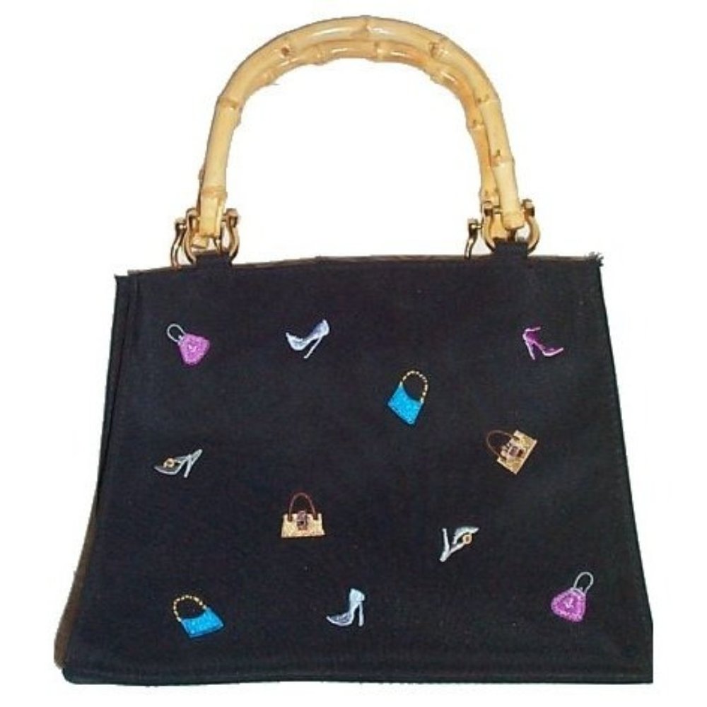 Bamboo Handle Handbag - NEW